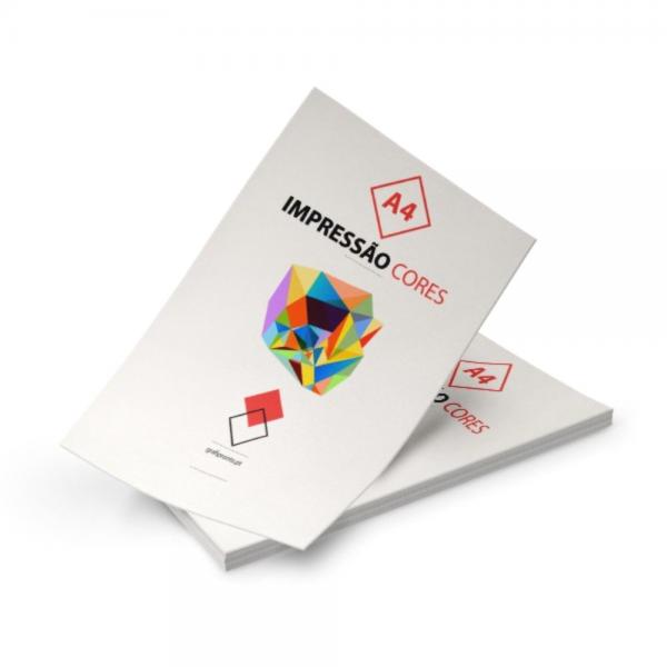 Impressão Colorida  A4 - Papel Couchê 150g