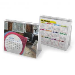 Calendário de Mesa com Wire-o Papel Couchê 150g 15x12,5cm Frente e Verso Sem Verniz Wire-o 12 páginas