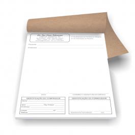 Receituário Controle Especial Branco A5 100 folhas, Papel Sulfite 75g (Papel Branco) 21x14,8cm Preto e Branco   